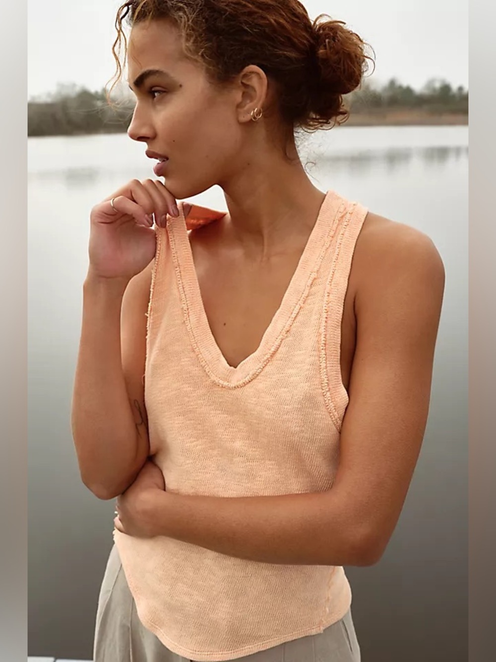 Free People Care FP Slim n' Simple Tank XS